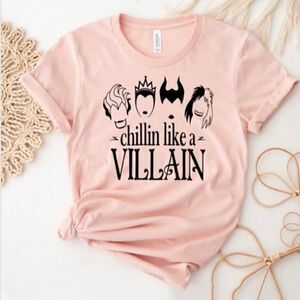 107. PLUS Chillin Like A Villain Halloween Shirt Evil Disney Inspired Mom Tee